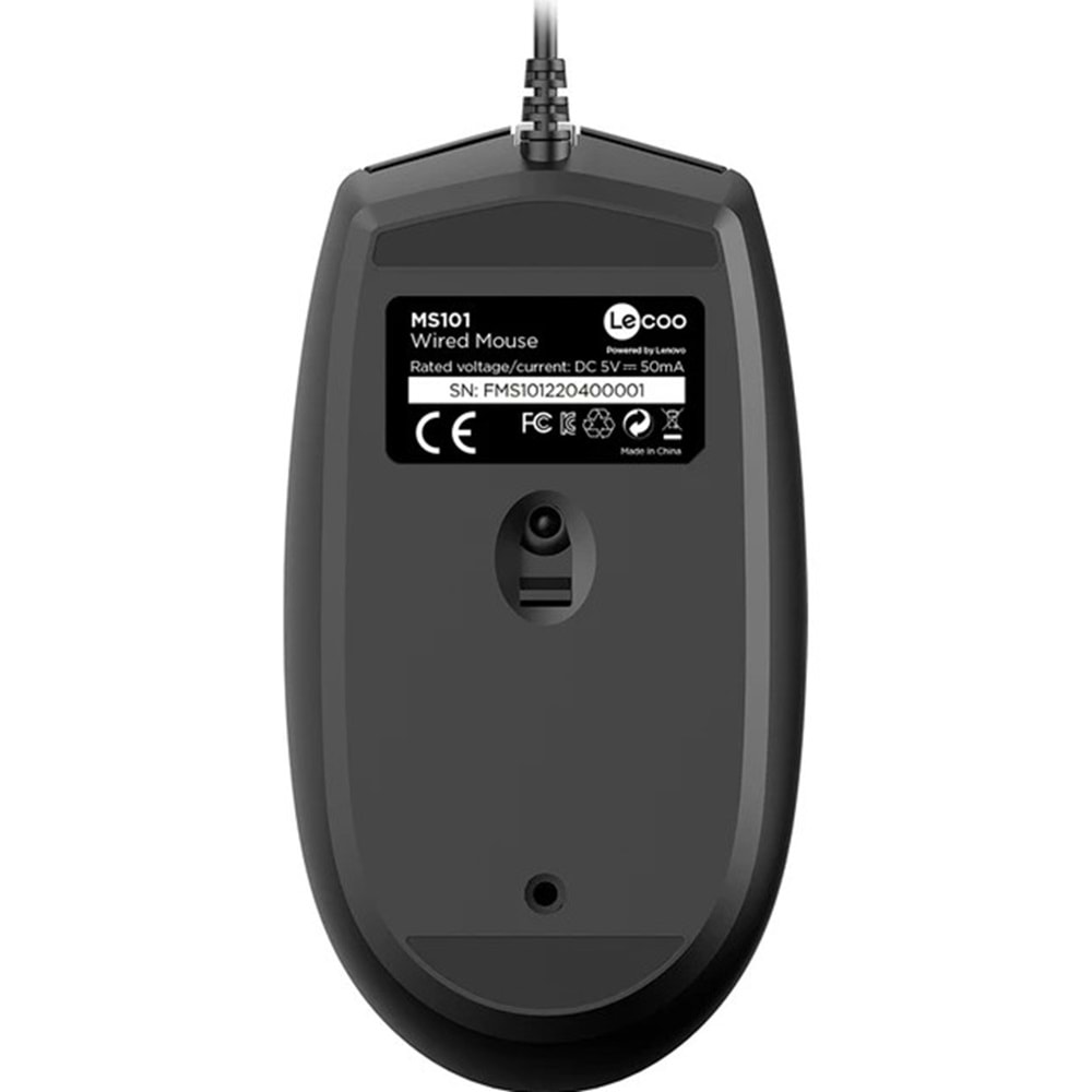 LECOO MS101 KABLOLU MOUSE SİYAH