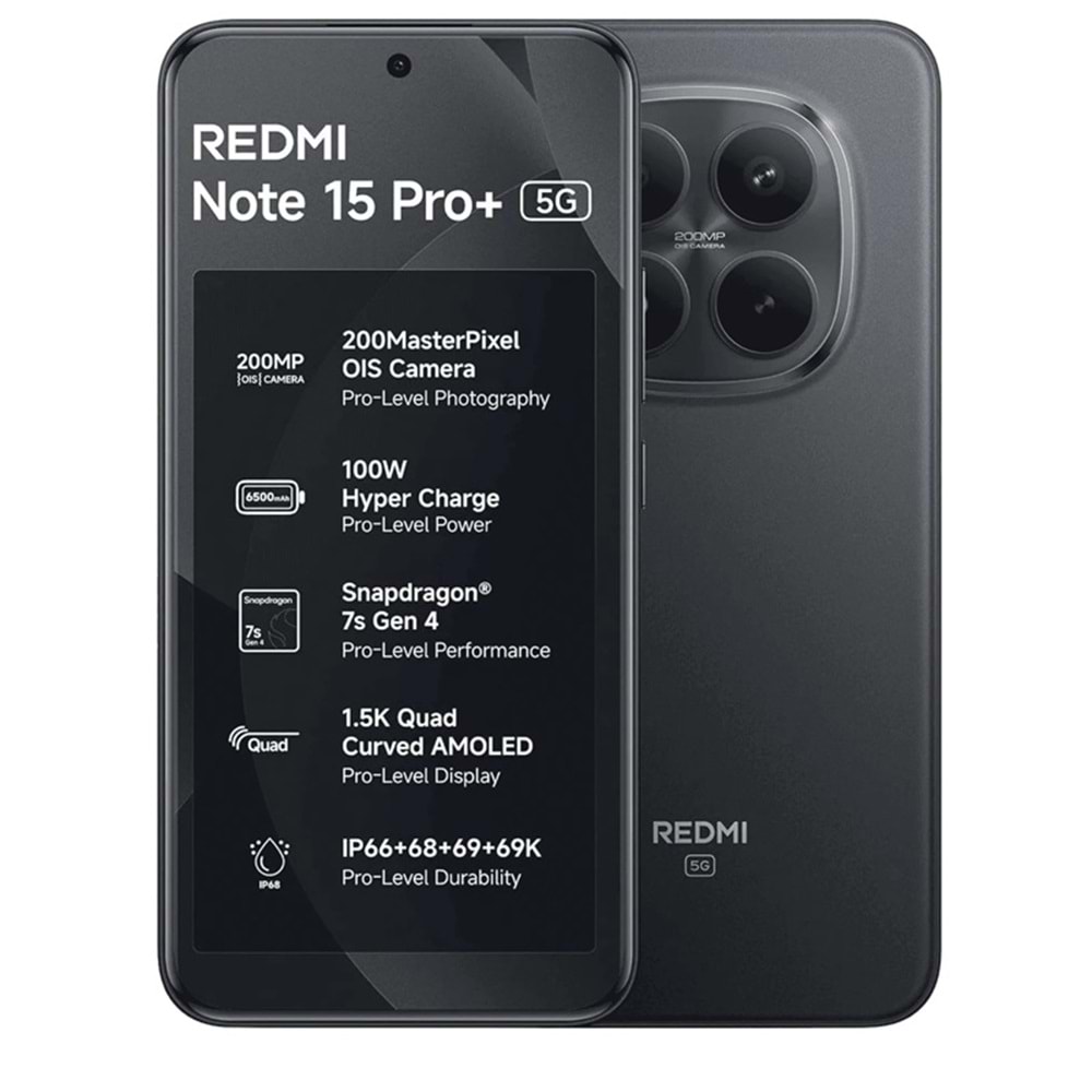 XİAOMİ REDMİ NOTE 15 PRO PLUS 12/512 GB BLACK