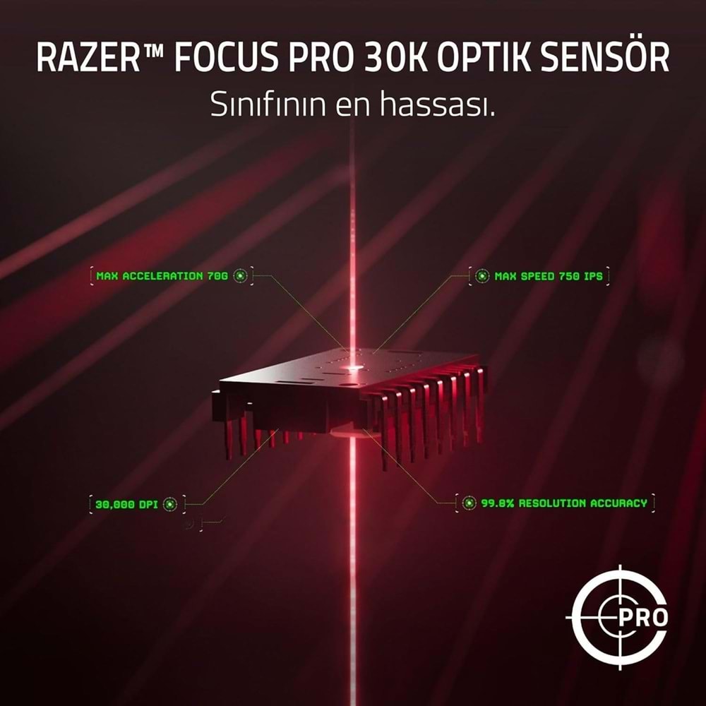 RAZER DEATHADDER V3 PRO RZ01-046330300 KABLOSUZ SİYAH MOUSE