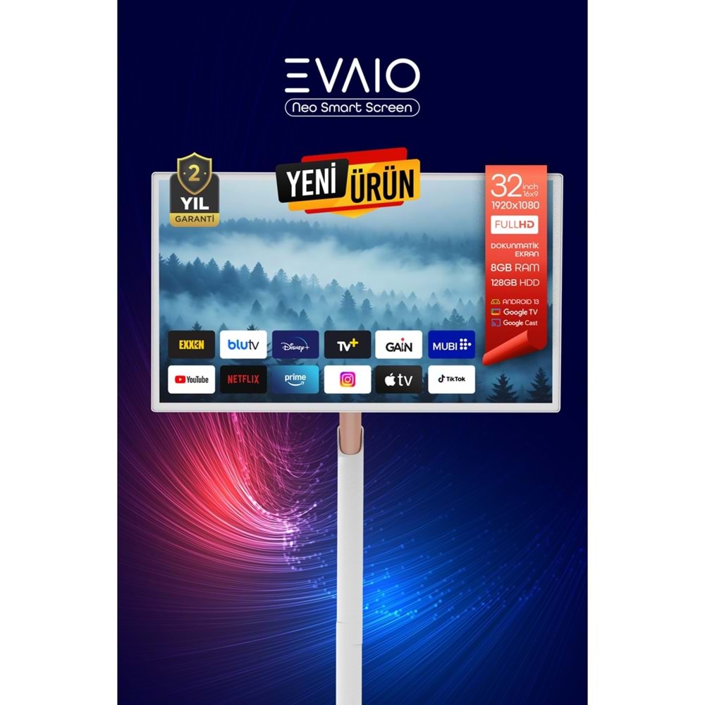 EVAİO NEO HD-320A 32 İNCH ANDROİD TAŞINABİLİR MOBİL EKRAN FULL HD