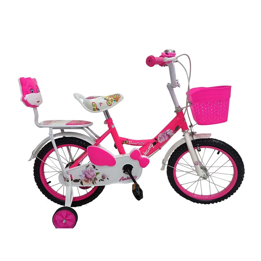 ÜÇ TEKERLEKLİ SEPETLİ PEMBE OKBSTAR BİSİKLET