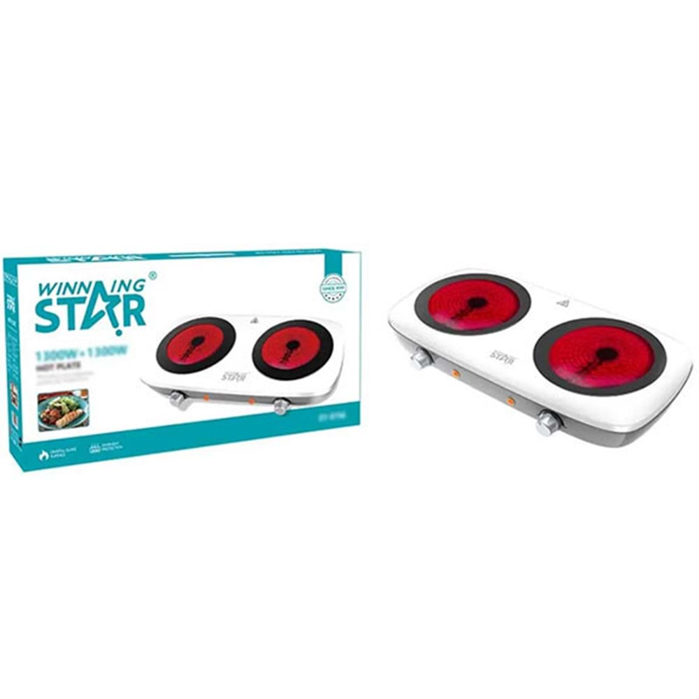 WİNNİNG STAR ELEKTRİKLİ TAŞINABİLİR OCAK 1300W+1300W ST-9756