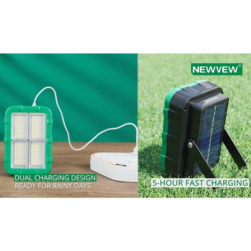 NEWVEW NV-T235 SOLAR GÜNEŞ ENERJİLİ ACİL DURUM IŞIĞI