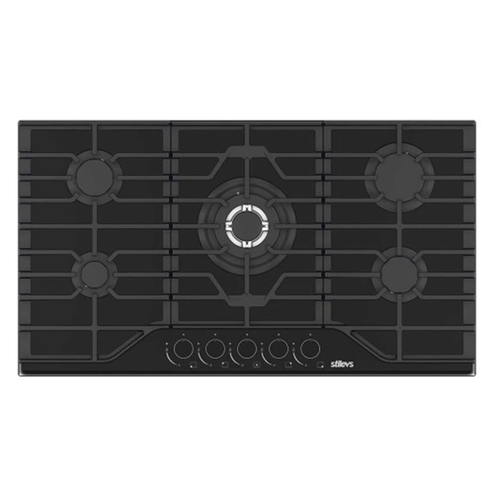 STİLEVS 5 GÖZ(WOK) DÖKÜM ANKASTRE SİYAH OCAK ST-AO-9051G