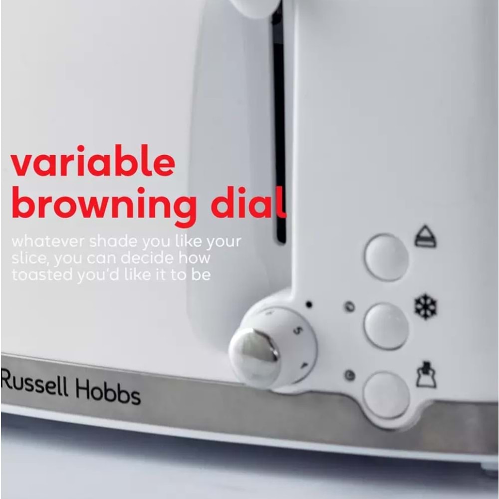 RUSSELL HOBBS 26070 HONEYCOMB KOLLEKSİYON 4 DİLİM EKMEK KIZARTMA MAKİNESİ BEYAZ
