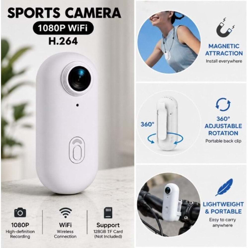 SABRON H264 1080P WİFİ AKSİYON KAMERASI