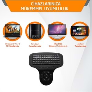 EVEREST KB-261BT KABLOSUZ KLAVYE/MOUSE SET SİYAH
