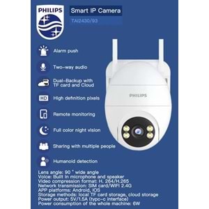 PHİLİPS TAI2430/93 AKILLI IP GÜVENLİK KAMERASI (255201)