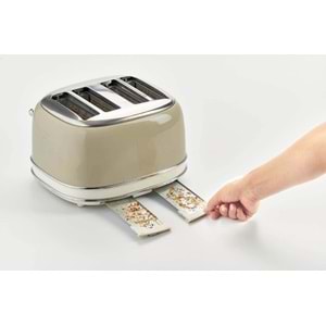 ARİETE 0156 VİNTAGE 4 DİLİMLİ EKMEK KIZARTMA MAKİNESİ - BEJ