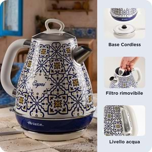 ARİETE 2869 VİNTAGE CAPRİ KETTLE 1.7 LT MAVİ