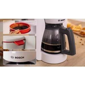 BOSCH TKA3M131 FİLTRE KAHVE MAKİNESİ CAM HAZNELİ 1.25L - BEYAZ