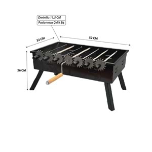 NURGAZ NG-CKM ÇEVİRMELİ KARA MANGAL