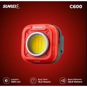 SUNREİ C600 MAX 600 LUMENS ŞARJLI LED IŞIK / KAMP IŞIĞI