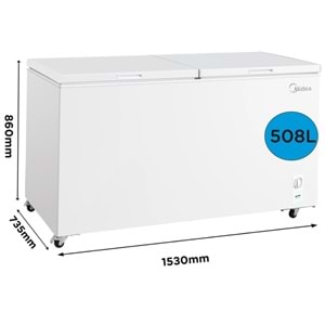 MIDEA MDRC698FEE01 508 LT LOW FROST SANDIK TİPİ DERİN DONDURUCU BEYAZ