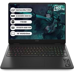 HP OMEN BQ1Y6EA INTEL CORE ULTRA 7 255H 32GB/1TB RTX5070-8GB EKRAN KARTI OYUNCU LAPTOP