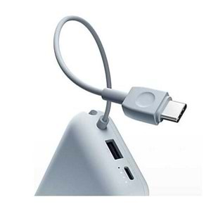 XİAOMİ POWERBANK 10000MAH DAHİLİ KABLOLU BUZ MAVİSİ GL 58478