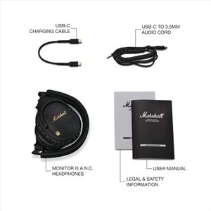 MARSHALL MONITOR III ANC KABLOSUZ BLUETOOTH KULAKLIK SİYAH
