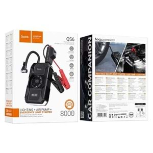 QS6 HOCO HAVA POMPASI VE ACİL MARŞ DESTEKLİ 8.000 MAH POWERBANK
