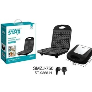 Winning Star ST-9368-H 1400W Donut & Sandviç Makinesi | 16’lı Alüminyum Kalıp, Yapışmaz Tost Makinesi