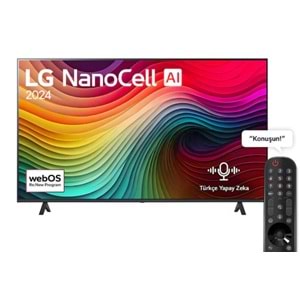 LG 65NANO81T6A 65'' 164 EKRAN 4K SMART NANOCELL TV - 2024 MODEL, AI SİHİRLİ KUMANDA, WEBOS24