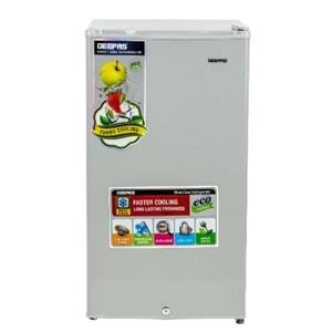 GEEPAS GRF115SPEH 110L GÜMÜŞ MİNİ BUZDOLABI - GÜÇLÜ KOMPRESÖR, EMNİYET KİLİDİ, AYARLANABİLİR TERMOSTAT