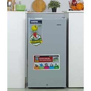 GEEPAS GRF115SPEH 110L GÜMÜŞ MİNİ BUZDOLABI - GÜÇLÜ KOMPRESÖR, EMNİYET KİLİDİ, AYARLANABİLİR TERMOSTAT