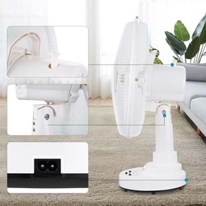 WINNING STAR ST-4060 ŞARJ EDİLEBİLİR 14 INÇ AYAKLI VANTİLATÖR - USB GİRİŞLİ TAŞINABİLİR STAND FAN