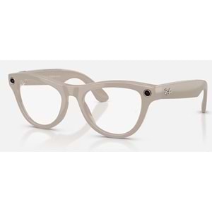 RAYBAN META SKYLER GEN 2 F SHİNY CHALKY GREY - L CLEAR/SAPPHİRE TRANSİTİONS