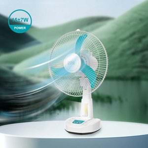 WINNING STAR ST-4058 SOLAR PANELLİ ŞARJ EDİLEBİLİR MASAÜSTÜ VANTİLATÖR