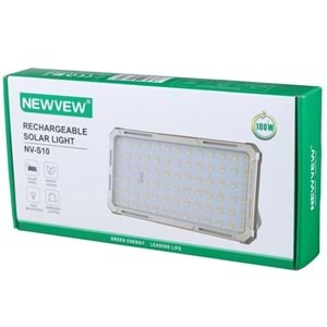 NEWVEW NV-S10 100W 10000MAH ŞARJ EDİLEBİLİR SOLAR LED AYDINLATMA
