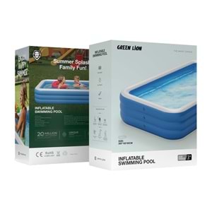 GREEN LION ŞİŞME YÜZME HAVUZU MAVİ - GNINSPOOL2BL