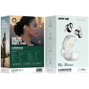 GREEN LION CAMBRIDGE KABLOSUZ KULAKLIK TWS BEYAZ - GNCTWS93BUDWH
