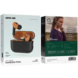 GREEN LION EARBUDS PRO 2 ANC KABLOSUZ KULAKLIK TWS TURUNCU SİYAH - GN2EPRO2OGBK