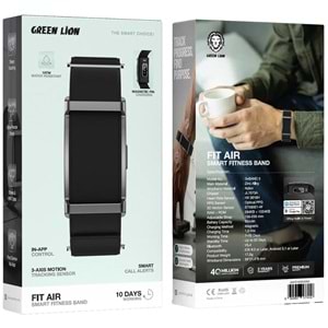 GREEN LION FIT AIR AKILLI BİLEKLİK SİYAH - GNFITARBNDBK