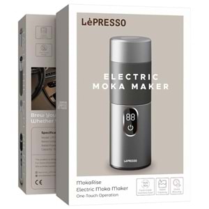 LEPRESSO MOKARISE ELEKTRİKLİ MOKA POT OTO VE EV APARATLI GÜMÜŞ - LPCFFMR0041SL