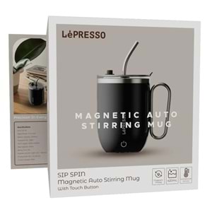 LEPRESSO SIP SPIN AUTO STIRRING MUG 420ML SİYAH - LPCFFASM0073BK