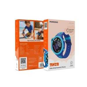 PORODO 4G GPS AKILLI ÇOCUK SAATİ GÖRÜNTÜLÜ ARAMA MAVİ - PDTK06BL
