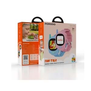 PORODO FUN TALK TELSİZLİ KAMERALI ÇOCUK SAATİ İKİLİ SET PEMBE MAVİ - PDS072BUPK