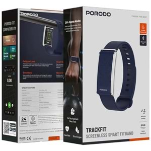 PORODO TRACKFIT AKILLI BİLEKLİK MAVİ - PDSB1062BU