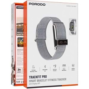 PORODO TRACKFİT PRO AKILLI BİLEKLİK GÜMÜŞ - PDS18SL