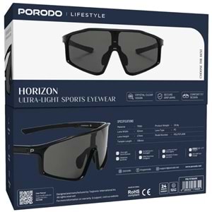 PORODO HORIZON KATLANABİLİR SPOR GÖZLÜK SİYAH - PDLFST806BK
