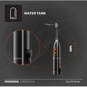 PORODO ŞARJLI DİŞ FIRÇASI VE AĞIZ DUŞU SETİ SİYAH - PD-LFST139-BK