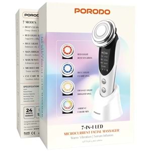 PORODO 7'Sİ 1 ARADA YÜZ MASAJ VE CİLT BAKIM ALETİ BEYAZ - PDKFSTM9907WH
