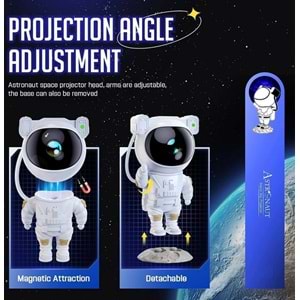 2658115 UZAKTAN KUMANDALI AYARLANABİLİR ASTRONOT YILDIZ IŞIĞI PROJEKTÖRÜ