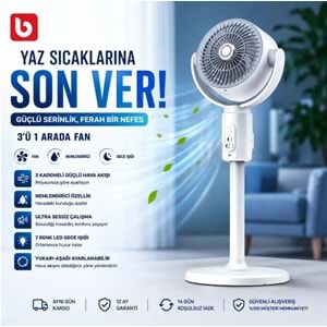 F1 AYAKLI ŞARJLI VANTİLATÖR
