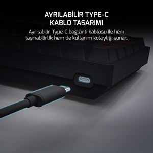 GAMEPOWER LYRA RGB 60M MEKANİK RED SWİTCH SİYAH KLAVYE