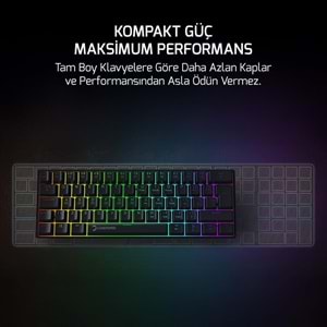 GAMEPOWER LYRA RGB 60M MEKANİK RED SWİTCH SİYAH KLAVYE