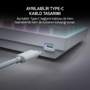 GAMEPOWER LYRA RGB 60M MEKANİK RED SWİTCH BEYAZ KLAVYE