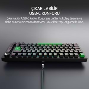 GAMEPOWER TIRUS HE80 8K HZ RGB MANYETİK SWITCH KABLOLU GAMING MEKANİK KLAVYE