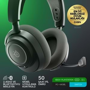 STEELSERIES ARCTIS NOVA 7X GEN 2 ÇOKLU PLATFORM KABLOSUZ GAMING OYUNCU KULAKLIĞI - SİYAH